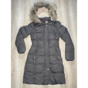 Polo Ralph Lauren Women's XS Grey Puffer Long Coat MSRP $330